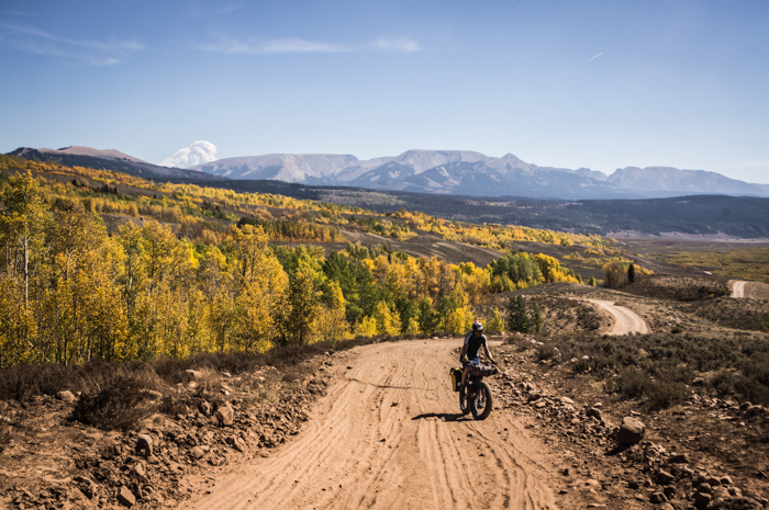 Dave Ascending with Aspens