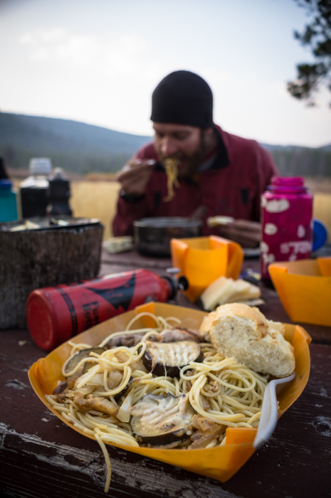 Chicken Squash Pasta Cooked in Red Wine