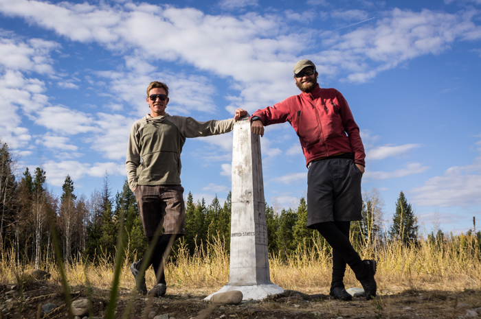 Dave and I at the US/Canada Border in Northern Montana